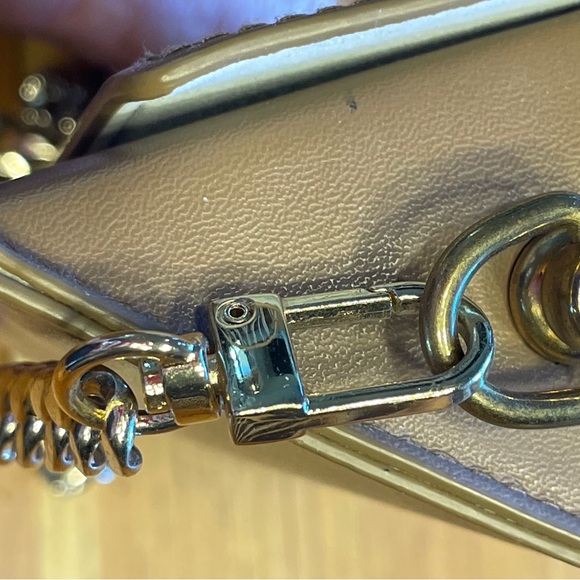 Authentic Burberry Eyeglasses/Sunglass Case with Gold Carrying Chain - Picture 4 of 5